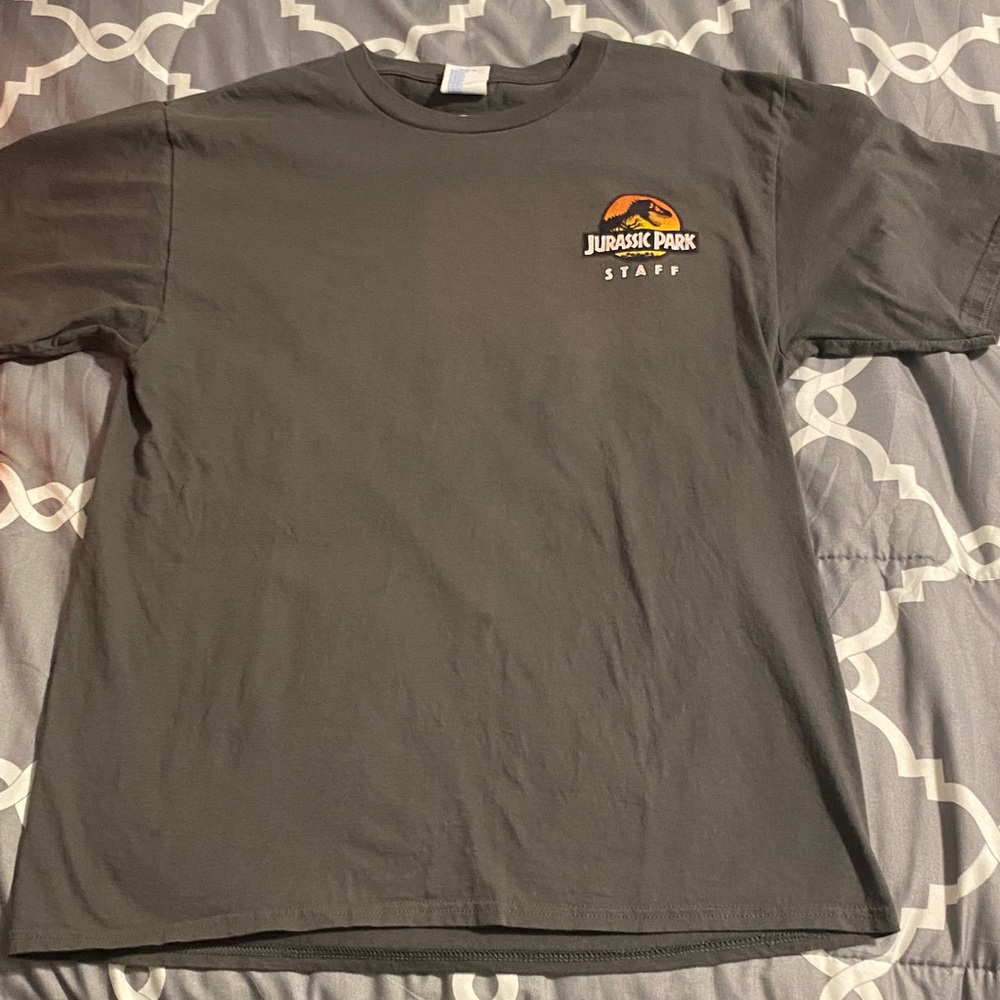 2 pack Jurassic Park Staff Gray T-Shirt